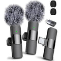 Premium Wireless Mini Microphones for iPhone/Smartphone - Crystal Clear Audio for Vlogs, Interviews & Video Recording with Noise Cancellation Technology