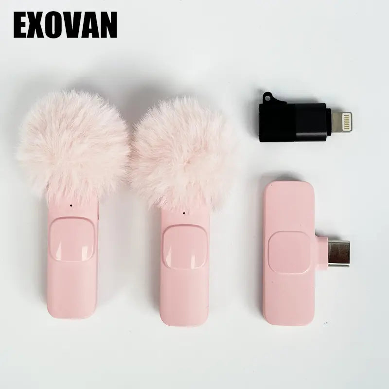 Premium Wireless Mini Microphones for iPhone/Smartphone - Crystal Clear Audio for Vlogs, Interviews & Video Recording with Noise Cancellation Technology