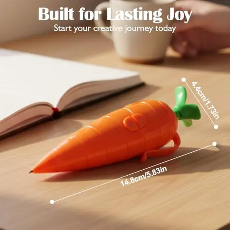60-Second Carrot-Shaped Voice Recorder & Ballpoint Pen - Fun Gift for Kids, Students, and Teachers!