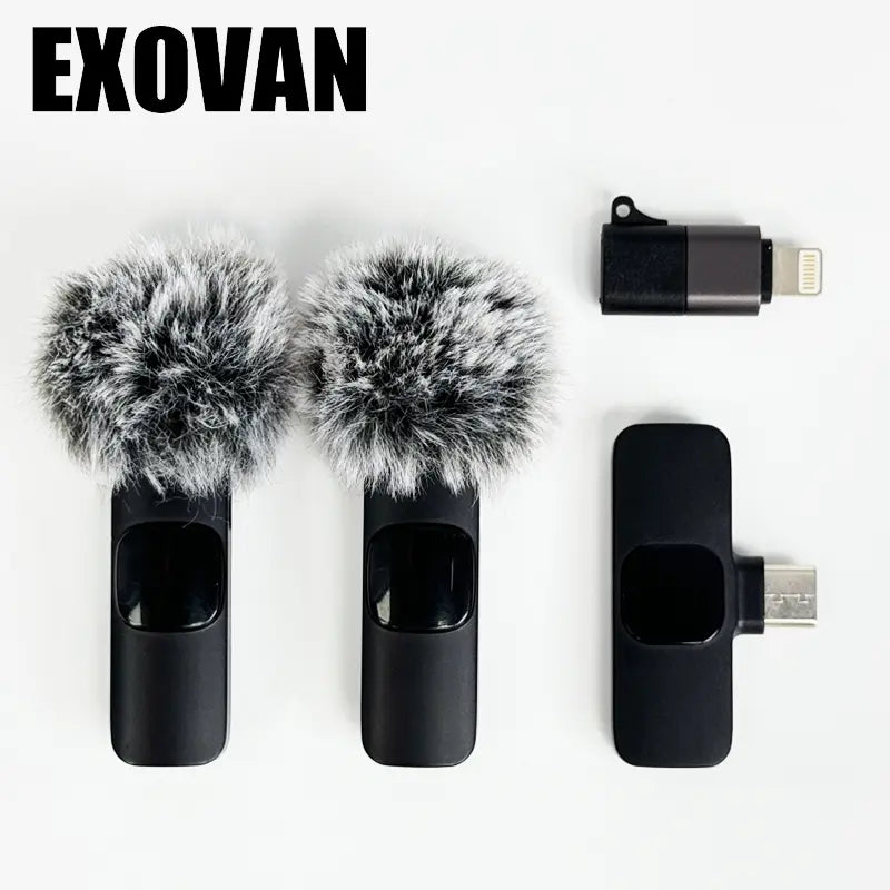 Premium Wireless Mini Microphones for iPhone/Smartphone - Crystal Clear Audio for Vlogs, Interviews & Video Recording with Noise Cancellation Technology