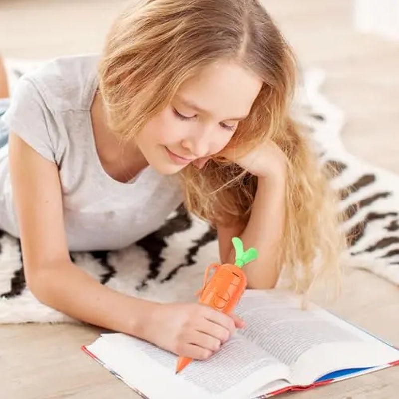 60-Second Carrot-Shaped Voice Recorder & Ballpoint Pen - Fun Gift for Kids, Students, and Teachers!