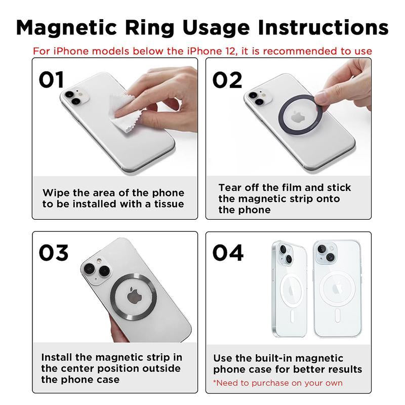 Magnetic Wireless Power Bank 5000mAh - Magsafe-Compatible Portable Charger with 15W Wireless Charging & 20W USB-C PD - Slim Battery Pack for iPhone 12-17 & Qi Android Devices (Includes Ring)