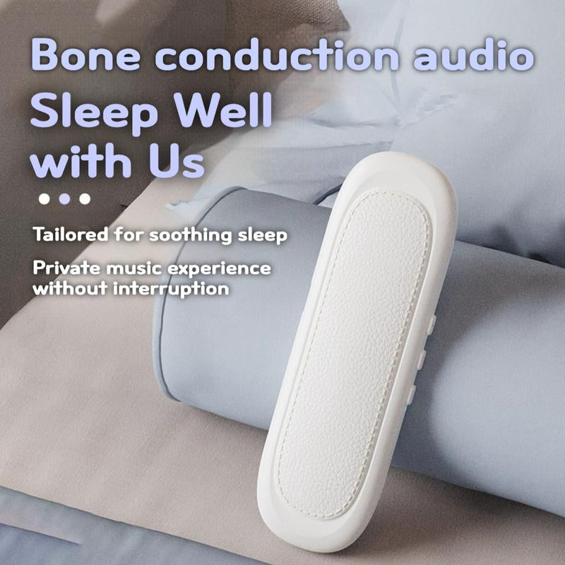 Revolutionary Under Pillow Bluetooth Speakers with Bone Conduction, 3D White Noise, Volume Control & Sleep Timer - Perfect for Side Sleepers!
