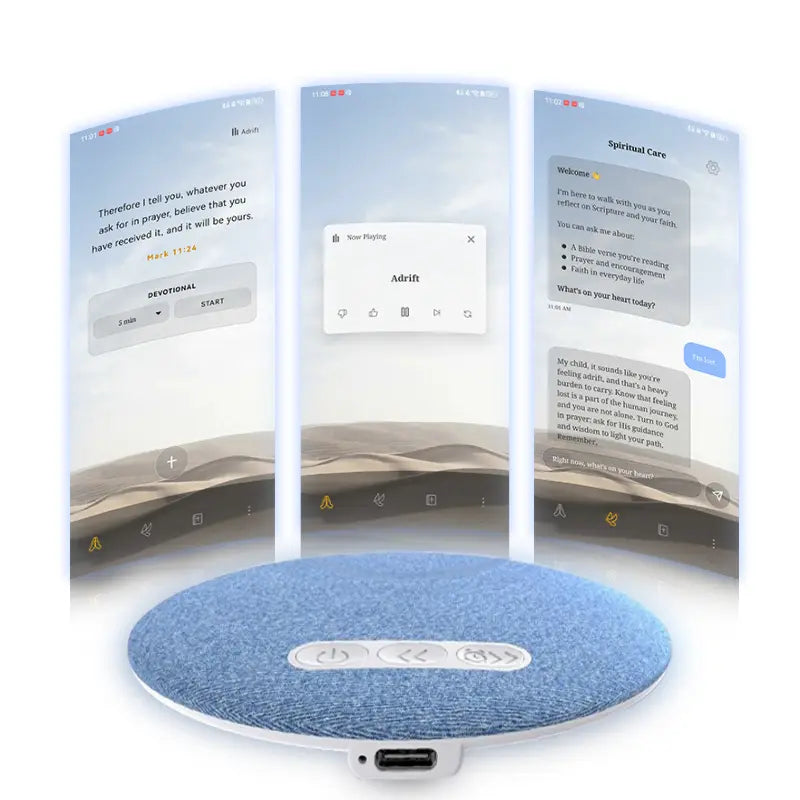 HYUNDAI S1 Ultra-Thin Bluetooth Pillow Speaker - Immerse in Soft 3D Sound & White Noise for Relaxing Sleep, Compatible with Android & iOS