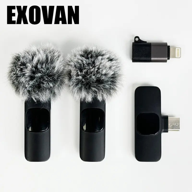 Premium Wireless Mini Microphones for iPhone/Smartphone - Crystal Clear Audio for Vlogs, Interviews & Video Recording with Noise Cancellation Technology